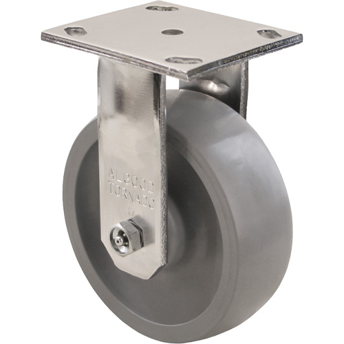 Roulette Max9, Fixe avec frein, 5" (127 mm), Gris-WOW Envirothane, 1000 lb (453,6 kg) Advanced Consulting and Training Ltd.