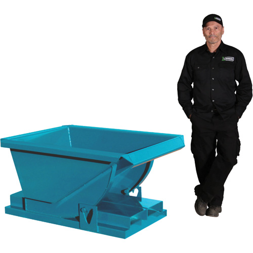 Conteneur autobasculeur robuste, Acier, 1/4 vg³, Bleu Advanced Consulting and Training Ltd.