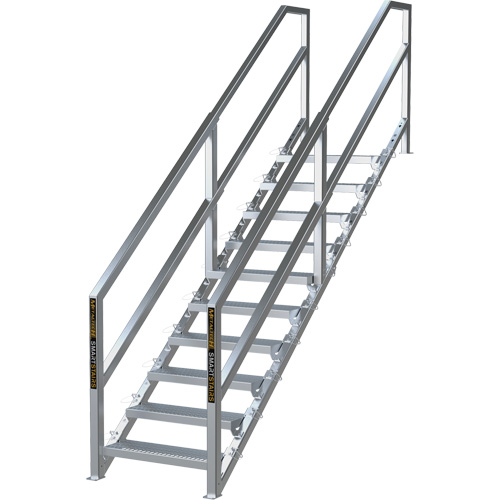 SmartStairs 6-10 Steps Modular Construction Stair System, 75" H Advanced Consulting and Training Ltd.