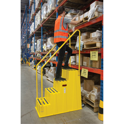 Industrial Step Stool, 4 Steps, 44" x 22-1/4" x 65-1/8" High Advanced Consulting and Training Ltd.