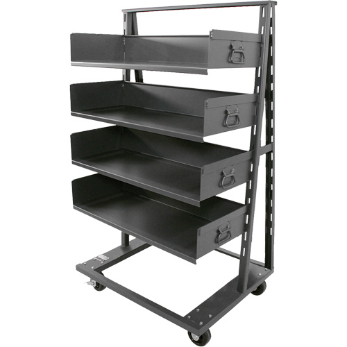 Chariot &agrave; cadre en A robuste &agrave; un c&ocirc;t&eacute; avec 4 grands plateaux, 38" x 25" x 63", Capacit&eacute; 2500 lb Advanced Consulting and Training Ltd.