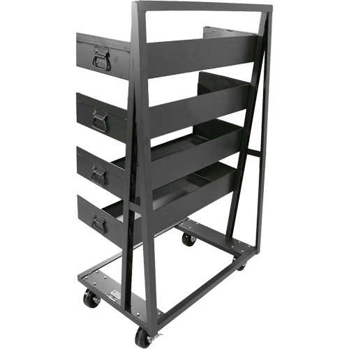 Chariot &agrave; cadre en A robuste &agrave; un c&ocirc;t&eacute; avec 4 grands plateaux, 38" x 25" x 63", Capacit&eacute; 2500 lb Advanced Consulting and Training Ltd.