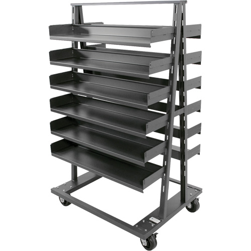 Chariot &agrave; cadre en A robuste &agrave; deux c&ocirc;t&eacute;s avec 12 plateaux, 38" x 30" x 63", Capacit&eacute; 2500 lb Advanced Consulting and Training Ltd.