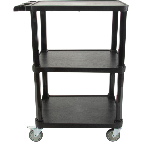 Utility Cart with Flat Shelf, 3 Tiers, 18-1/8" x 37-3/8" x 27-3/4", 330 lbs. Capacity Advanced Consulting and Training Ltd.
