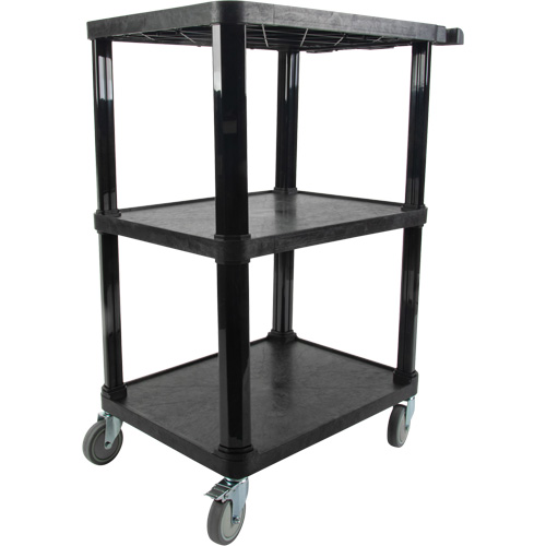 Utility Cart with Flat Shelf, 3 Tiers, 18-1/8" x 37-3/8" x 27-3/4", 330 lbs. Capacity Advanced Consulting and Training Ltd.