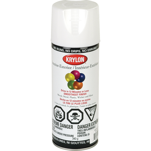 Industrial Acryli-Quik Lacquer, White, Semi-Gloss, 12 oz., Aerosol Can Advanced Consulting and Training Ltd.