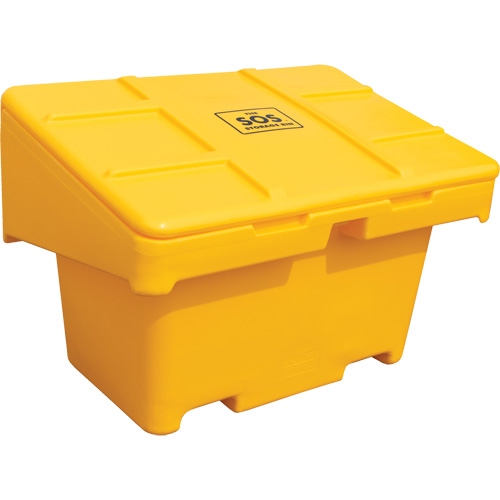 Contenants pour sel & sable SOS, Avec Moraillon, 42" x 29" x 30", 11 pi³, Jaune Advanced Consulting and Training Ltd.