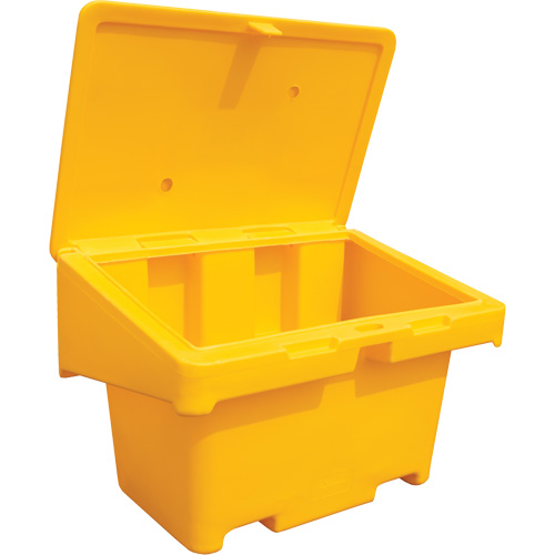 Contenants pour sel & sable SOS, Avec Moraillon, 42" x 29" x 30", 11 pi³, Jaune Advanced Consulting and Training Ltd.