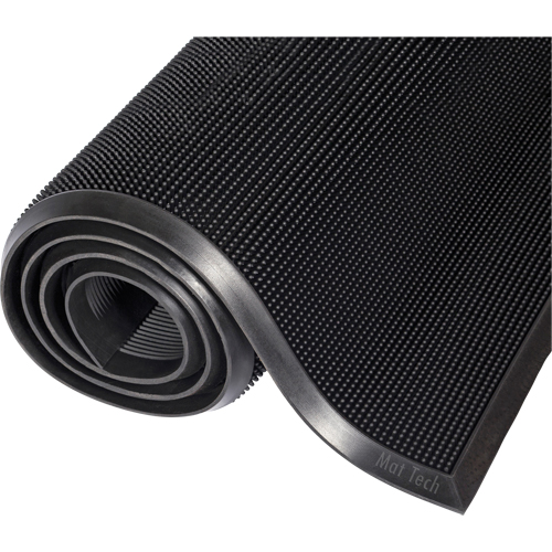 Mat-A-Dor Mat, Rubber, Scraper Type, Finger Tip Style Pattern, 3' x 6', Black Advanced Consulting and Training Ltd.