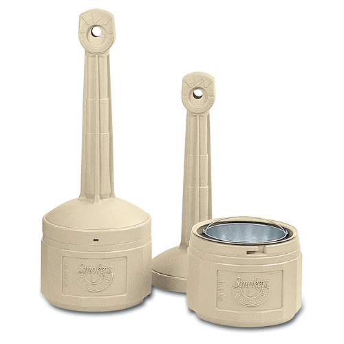 Smokers Cease-Fire&reg; Cigarette Butt Receptacle, Free-Standing, Plastic, 4 US gal. Capacity, 38-1/2" Height Advanced Consulting and Training Ltd.