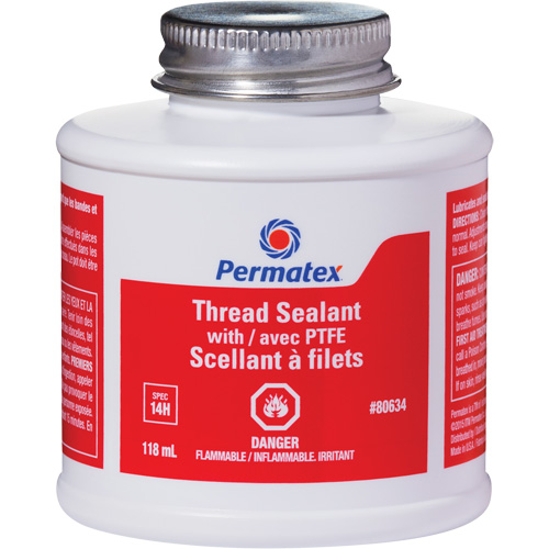 Scellant &agrave; filets avec PTFE, Bouteille &agrave; dessus brosse, 118 ml, -54°C - 150°C/-65°F - 300°F Advanced Consulting and Training Ltd.