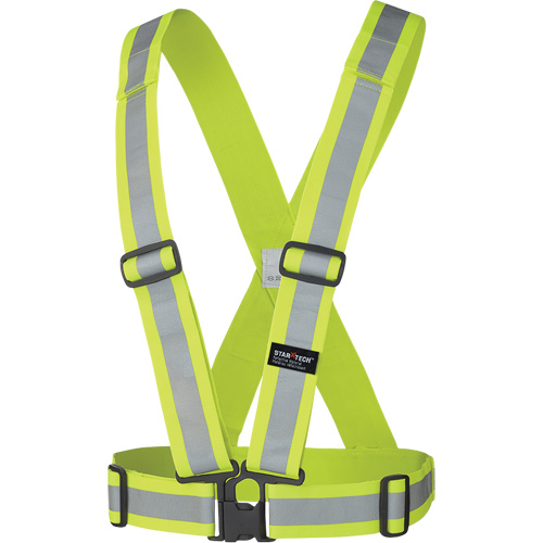 5592 Elastic Safety Harness, High Visibility Lime-Yellow, Silver Reflective Colour, One Size Advanced Consulting and Training Ltd.