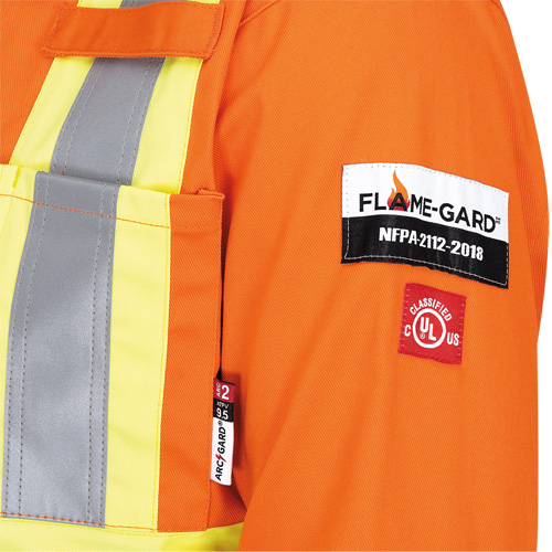 5555 Combinaison de s&eacute;curit&eacute; &agrave; haute visibilit&eacute; ignifuge et anti-arcs &eacute;lectriques, Taille 36, Orange haute visibilit&eacute;, 11 cal/cm² Advanced Consulting and Training Ltd.