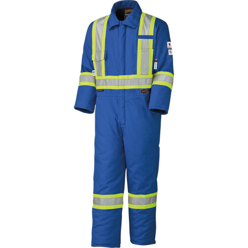 5522A Combinaison de s&eacute;curit&eacute; &agrave; haute visibilit&eacute; ignifuge et anti-arcs &eacute;lectriques, Taille 2T-Grand, Bleu royal, 58 cal/cm² Advanced Consulting and Training Ltd.