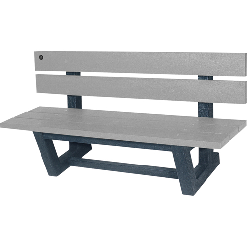 Outdoor Park Benches, Recycled Plastic, 72" L x 23-3/16" W x 29-13/16" H, Grey Advanced Consulting and Training Ltd.