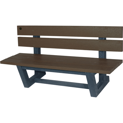 Bancs de parc d'ext&eacute;rieur, Plastique recycl&eacute;, 60" lo x 22-13/16" la x 29-13/16" h, Ombre Advanced Consulting and Training Ltd.