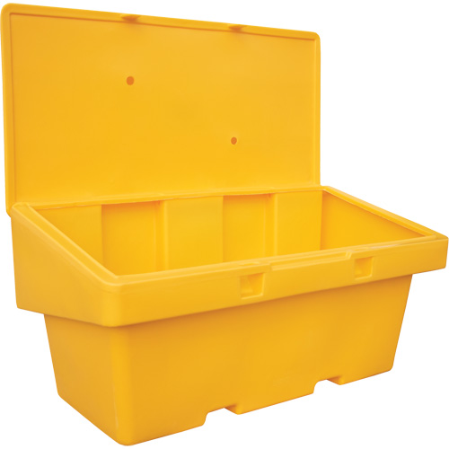 Contenants pour sel & sable SOS, Avec Moraillon, 72" x 36" x 36", 36 pi³, Jaune Advanced Consulting and Training Ltd.