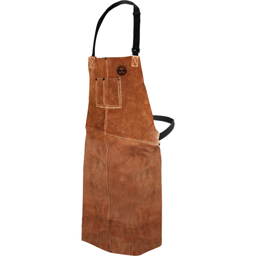 Leather Welding Apron, Bib, 36" L, Brown Advanced Consulting and Training Ltd.