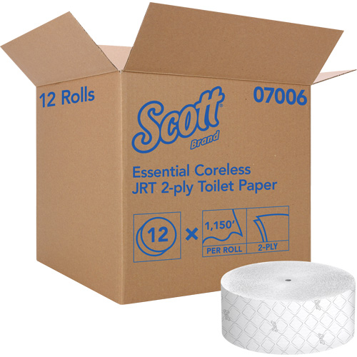 Scott&reg; Essential Toilet Paper, Jumbo/Coreless Roll, 2 Ply, 1150' Length, White Advanced Consulting and Training Ltd.
