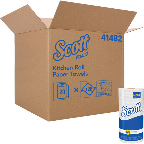 Scott&reg; Kitchen Roll Towels, 1 Ply, 128 Sheets/Roll, 11" W, 8.78" L Advanced Consulting and Training Ltd.