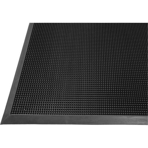 Gritstop Fingermat Matting, Rubber, Scraper Type, Textured Pattern, 2' x 2-2/3', Black Advanced Consulting and Training Ltd.