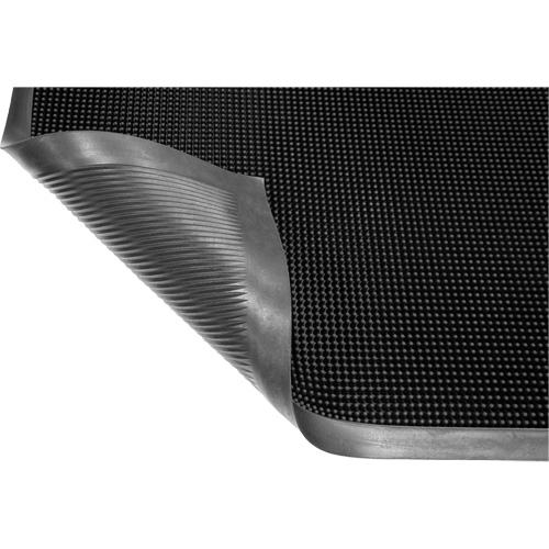 Gritstop Fingermat Matting, Rubber, Scraper Type, Textured Pattern, 2' x 2-2/3', Black Advanced Consulting and Training Ltd.