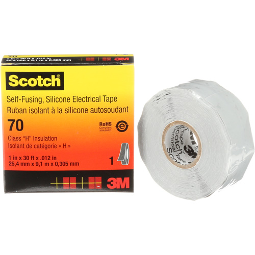Scotch&reg; Self-Fusing Silicone Rubber Electrical Tape, 25.4 mm (1") x 9 m (30'), Grey, 12 mils Advanced Consulting and Training Ltd.