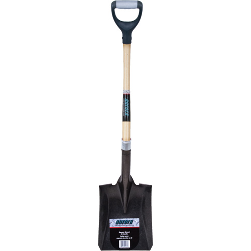 Heavy-Duty Square Shovel, Hardwood, Carbon Steel Blade, D-Grip Handle, 30" Long Advanced Consulting and Training Ltd.