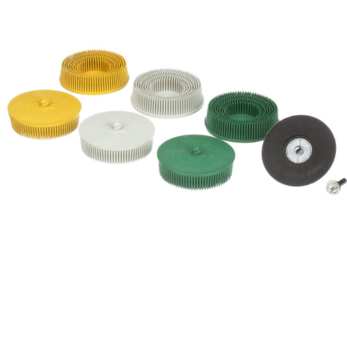 Roloc Bristle Disc Kit, Aluminum Oxide, Several Grit, 3" Dia. Advanced Consulting and Training Ltd.