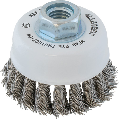 Brosse m&eacute;tallique ALLSTEEL, 3" dia. x 5/8"-11 arbre Advanced Consulting and Training Ltd.