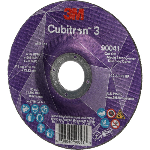 Meule &agrave; tronçonner Cubitron 3, 4-1/2" x 0,045", Arbre de 7/8", Type T27, C&eacute;ramique, 13 300 Tr/min Advanced Consulting and Training Ltd.