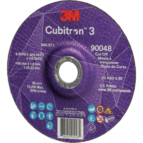 Cubitron 3 Cut-Off Wheel, 6" x 0.045", 7/8" Arbor, Type T27, Ceramic, 10200 RPM Advanced Consulting and Training Ltd.