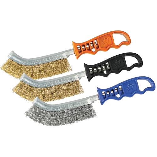 Brass Coated Steel Scratch Brush, 9-5/8" Long Advanced Consulting and Training Ltd.