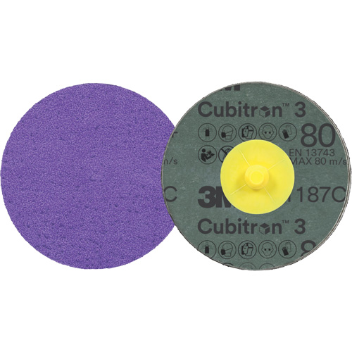 Cubitron 3 Roloc Fibre Disc, 2" Dia., 80+ Grit, Ceramic Advanced Consulting and Training Ltd.