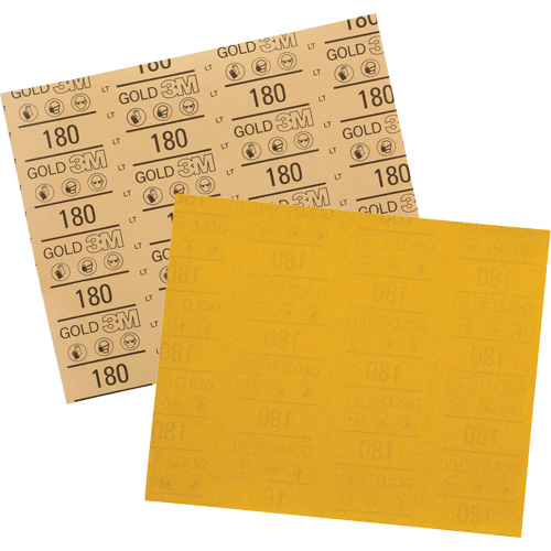 Gold Abrasive Sheet 12545, 9" x 11", 180 Grit, Aluminum Oxide Advanced Consulting and Training Ltd.