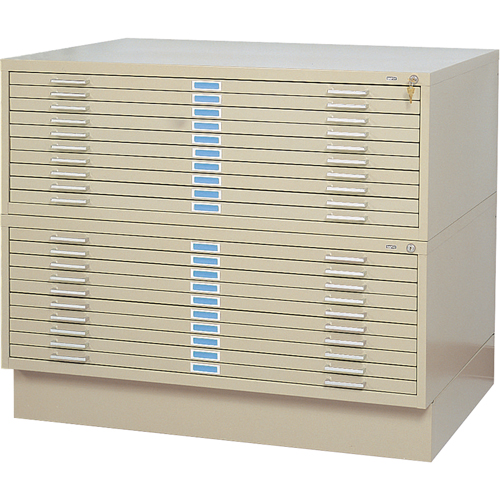 Steel Plan Files, 10 Drawers, 46-3/8" W x 35-3/8" D x 16-1/2" H Advanced Consulting and Training Ltd.