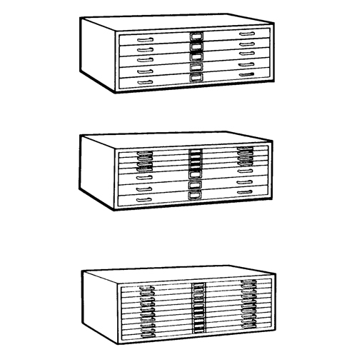 Steel Plan Files, 5 Drawers, 40-3/8" W x 29-3/8" D x 16-1/2" H Advanced Consulting and Training Ltd.