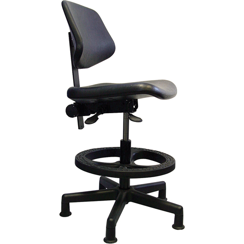 Ergonomic Seating, Polyurethane, Black, 250 lbs. Capacity Advanced Consulting and Training Ltd.