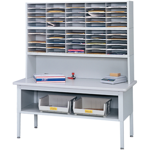 Mobilier E-Z Sort pour la salle du courrier- Tables de tri avec tablette-Dessus de table, 60" la x 28" p x 36" h, Stratifi&eacute; Advanced Consulting and Training Ltd.
