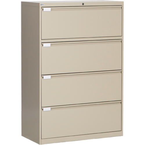 Lateral Filing Cabinet, Steel, 4 Drawers, 36" W x 18" D x 53-3/8" H, Beige Advanced Consulting and Training Ltd.