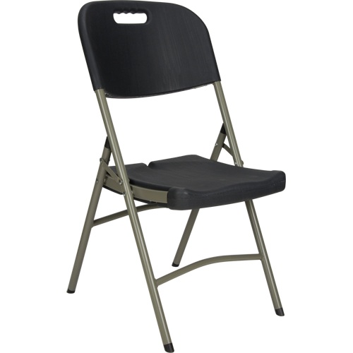 Chaise pliante, Poly&eacute;thyl&egrave;ne, Noir, Capacit&eacute; 350 lb Advanced Consulting and Training Ltd.