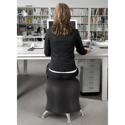 Chaise sph&eacute;rique Zenergy, Vinyle, Noir, Capacit&eacute; 250 lb Advanced Consulting and Training Ltd.