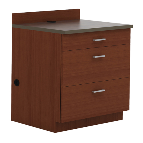 Armoire modulaire de base, 3 tiroirs, 36" la x 25" p x 39" h, Acajou Advanced Consulting and Training Ltd.