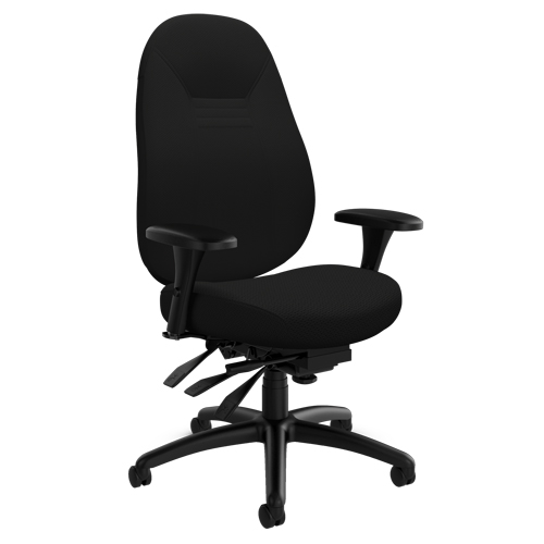 Chaise confortable &agrave; dos moyen, Polyester, Noir, Capacit&eacute; 300 lb Advanced Consulting and Training Ltd.