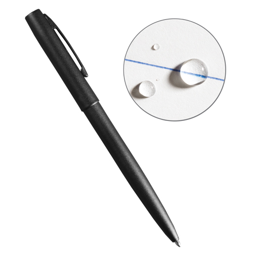 Stylo en m&eacute;tal &agrave; l'&eacute;preuve des intemp&eacute;ries, Bleu, 0,8 mm, R&eacute;tractable Advanced Consulting and Training Ltd.