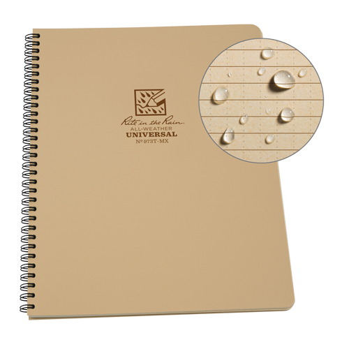 Side-Spiral Notebook, Soft Cover, Tan, 64 Pages, 4-5/8" W x 7" L Advanced Consulting and Training Ltd.