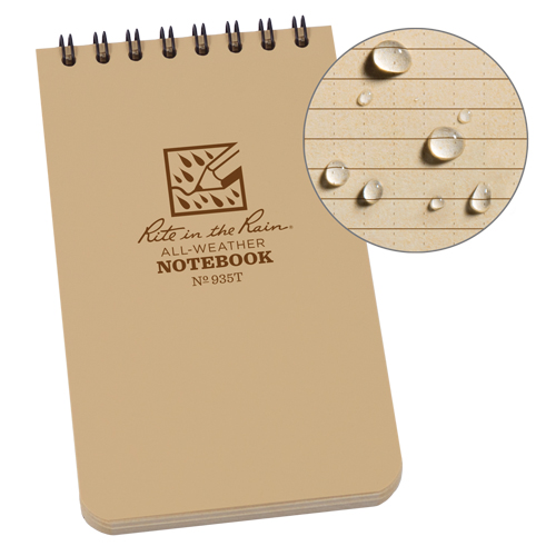 Pocket Top-Spiral Notebook, Soft Cover, Tan, 100 Pages, 3" W x 5" L Advanced Consulting and Training Ltd.