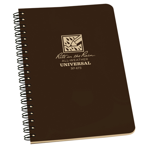 Side-Spiral Notebook, Soft Cover, Brown, 64 Pages, 4-5/8" W x 7" L Advanced Consulting and Training Ltd.