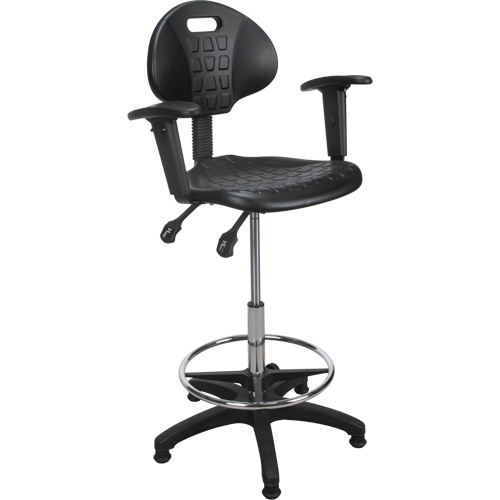 Heavy-Duty Ergonomic Stool with Adjustable Arm Rests, Stationary, Adjustable Height, 250 lbs. Capacity Advanced Consulting and Training Ltd.