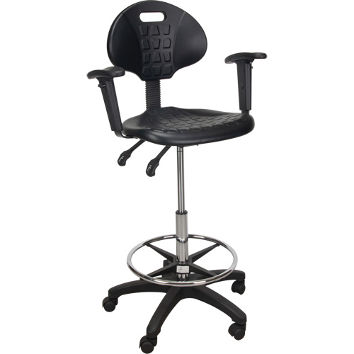 Heavy-Duty Ergonomic Stool with Adjustable Arm Rests & Nylon Stem Casters, Mobile, Adjustable Height, 250 lbs. Capacity Advanced Consulting and Training Ltd.